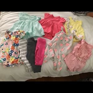 Lot of newborn and 0-3 summer baby girl clothes